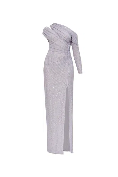 Self-portrait Self Portrait Dress With Shimmering Sequins In Purple