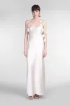 Self-portrait Lilac Satin Flower Maxi Dress Dresses Violet In Purple