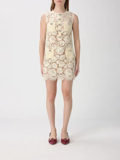 Self-portrait Self Portrait Short Dress With Embellishment In Yellow