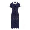 Self-portrait Self Portrait Women Lace Contrast Collar Midi Dress