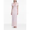 Self-portrait Crystal-embellished Rose Maxi Dress In Pink