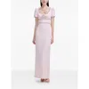 Self-portrait Crystal-embellished Rose Maxi Dress In Pink