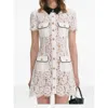 Self-portrait Delicate Lace Dress With Structured Pockets In White