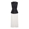Self-portrait Womens Pleated Sleeveless Woven Midi Dress Blue
