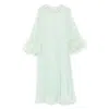 Self-portrait Feather-trim Chiffon Dress