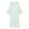 Self-portrait Feather-trim Chiffon Dress