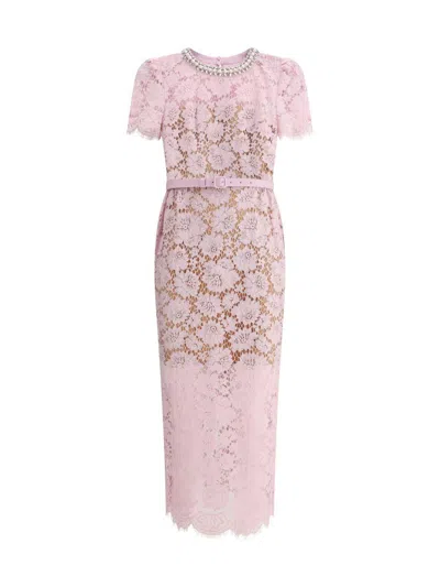 Self-portrait Lace Dress In Pink