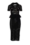 Self-portrait Self Portrait Women Bow Crochet Midi Dress In Black