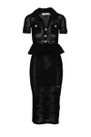 Self-portrait Self Portrait Women Bow Crochet Midi Dress In Black