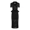 Self-portrait Self Portrait Women Bow Crochet Midi Dress In Black