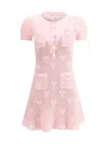 Self-portrait Self Portrait Women Pink Bow Crochet Crystal Mini Dress In Pink