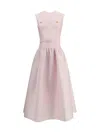 Self-portrait Taffeta Tailored Midi Dress In Pink