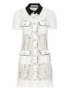 Self-portrait Floral Lace Mini Shirtdress