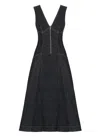 Self-portrait V-neck Denim Midi Dresses