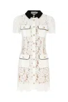 Self-portrait Floral Lace Mini Shirtdress