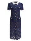 Self-portrait Self Portrait Women Lace Contrast Collar Midi Dress