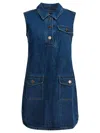 Self-portrait Self Portrait Women Denim Sleeveless Mini Dress