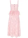 Self-portrait Peplum Midi Dress In Pink