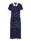 Self-portrait Self Portrait Women Lace Contrast Collar Midi Dress