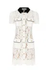 Self-portrait Floral Lace Mini Shirtdress