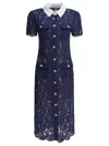 Self-portrait Self Portrait Women Lace Contrast Collar Midi Dress
