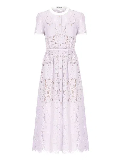 Self-portrait Lilac Lace Dress In Pink