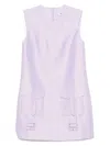 Self-portrait Taffeta Shift Mini Dress In Purple