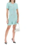 Self-portrait Embellished Sequined Knit Minidress