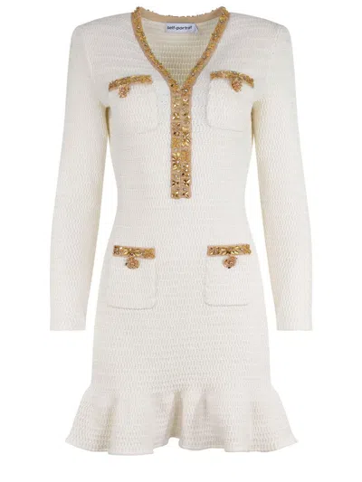 Self-portrait Dresses In Beige