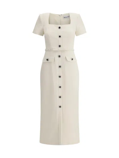 Self-portrait Dresses In Beige