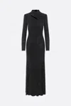 Self-portrait Self Portrait Long Mesh Dress With Rhinestones In Black