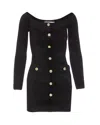 Self-portrait Self Portrait Women Chenille Knit Mini Dress In Black