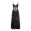 Self-portrait Chemisier Long Dress In Black