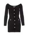 Self-portrait Self Portrait Women Chenille Knit Mini Dress In Black