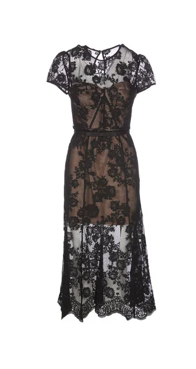Self-portrait Dresses In Black