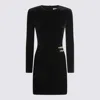 Self-portrait Twisted Waist Dress With Gold Detail In Black