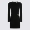 Self-portrait Twisted Waist Dress With Gold Detail In Black