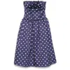 Self-portrait Polka-dot Midi Dress In Blue