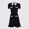 Self-portrait Collared Button-detail Mini Dress