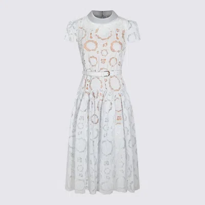 Self-portrait Dresses Blue And Green In White