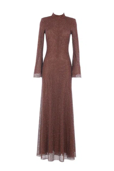 Self-portrait Dresses In Brown