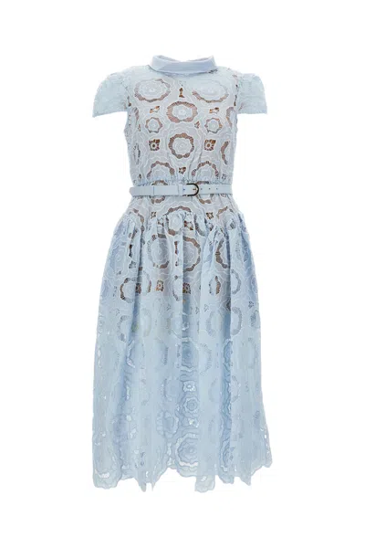 SELF-PORTRAIT DRESSES CLEAR BLUE