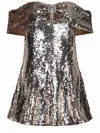 Self-portrait Self Portrait Short Dress With Off The Shoulders In Dorato