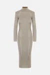 Self-portrait Lurex Knitted Maxi Dress In Gold