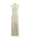 Self-portrait Lurex Knit Long Dress In Neutral
