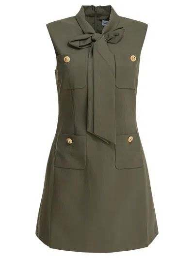 Self-portrait Dresses In Green