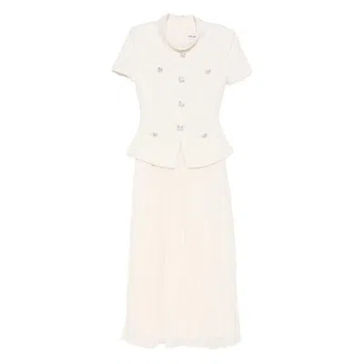 Self-portrait Dresses In Neutral