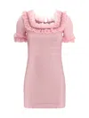 Self-portrait X Christopher Kane Embellished Lace-trimmed Mini Dress In Pink