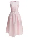 Self-portrait Taffeta Midi Dress In Pink