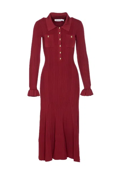 Self-portrait Dresses In Red